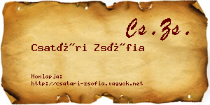 Csatári Zsófia névjegykártya