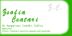 zsofia csatari business card