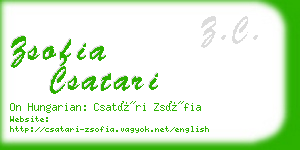 zsofia csatari business card